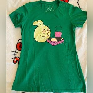 Fat Rabbit Farm green graphic tee shirt